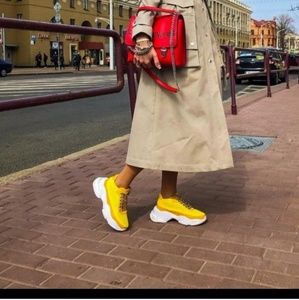 NWOB Jeffrey Campbell Oversized Yellow Sneakers